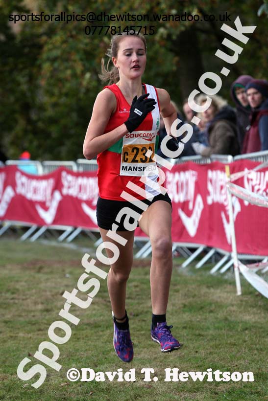 Junior women, 2016 National Cross Cpuntry Relays, Berry Hill Park, Mansfield. Photo: David T. Hewitson/Sports for All Pics